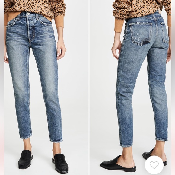 Moussy Moskee tapered hi crop jeans. Size 24. Non stretch. - Picture 2 of 2